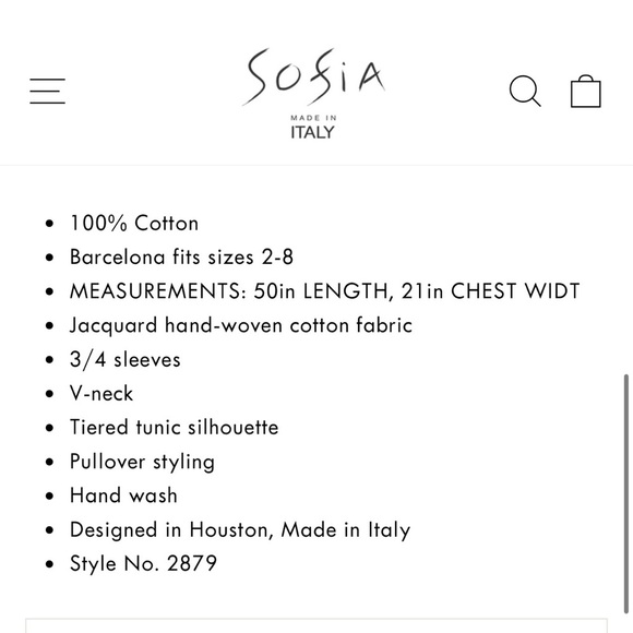 SOFIA Tribal Pint Dress Made in Italy - Picture 10 of 10